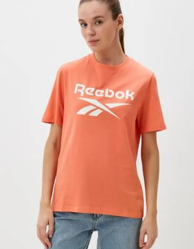 Reebok Women's Identity Big Logo Coral Tee sold by INSPORT