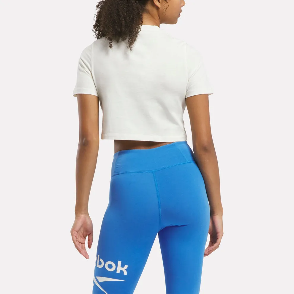 REEBOK WOMEN'S IDENTITY BIG LOGO CROP CHALK TEE sold by INSPORT product image thumbnail 5