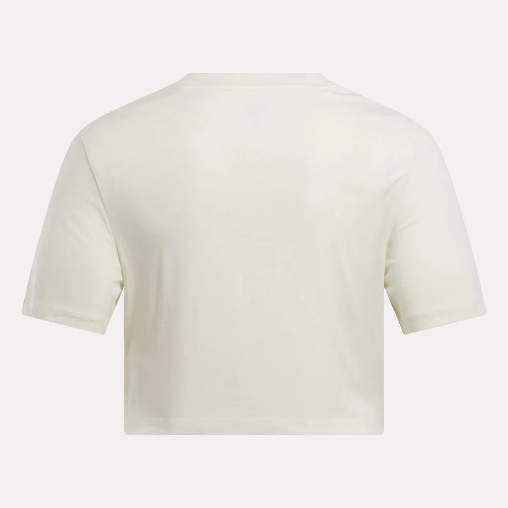 REEBOK WOMEN'S IDENTITY BIG LOGO CROP CHALK TEE sold by INSPORT product image thumbnail 4