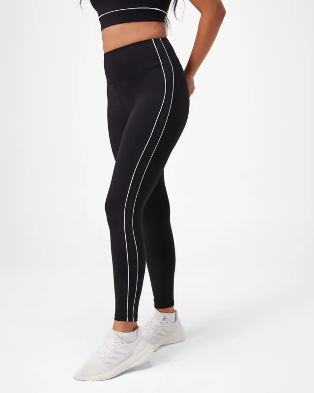 INSPORT WOMENS SWIFT PIPING FULL LENGTH TIGHT BLACK/WHITE sold by INSPORT
