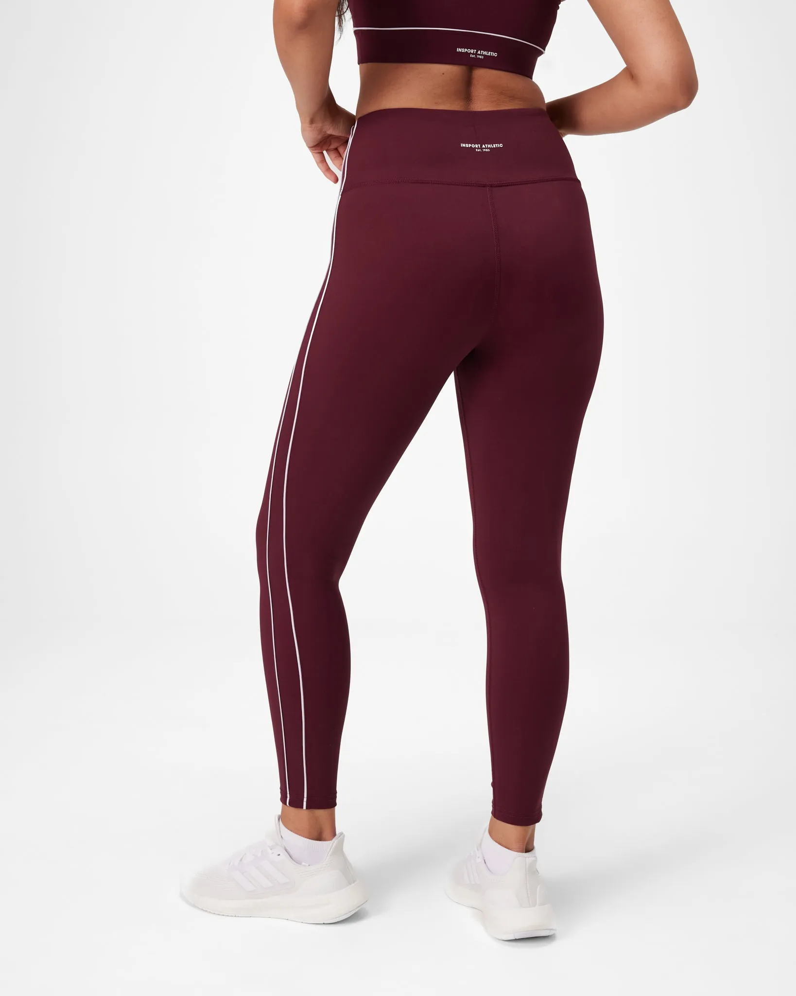 Insport Womens Swift Piping Full Length Tight Burgundy sold by INSPORT product image thumbnail 2