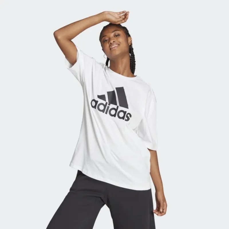 ADIDAS WOMEN'S ESSENTIALS BIG LOGO BOYFRIEND WHITE TEE sold by INSPORT