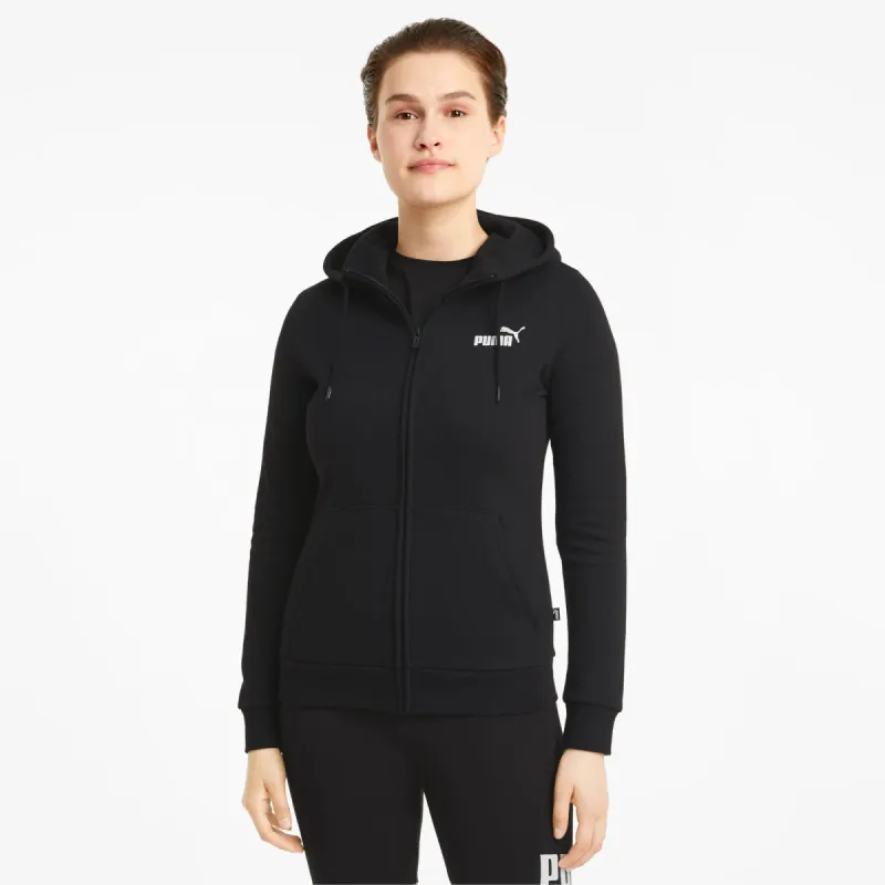PUMA WOMEN'S ESSENTIALS FULL-ZIP BLACK JACKET sold by INSPORT