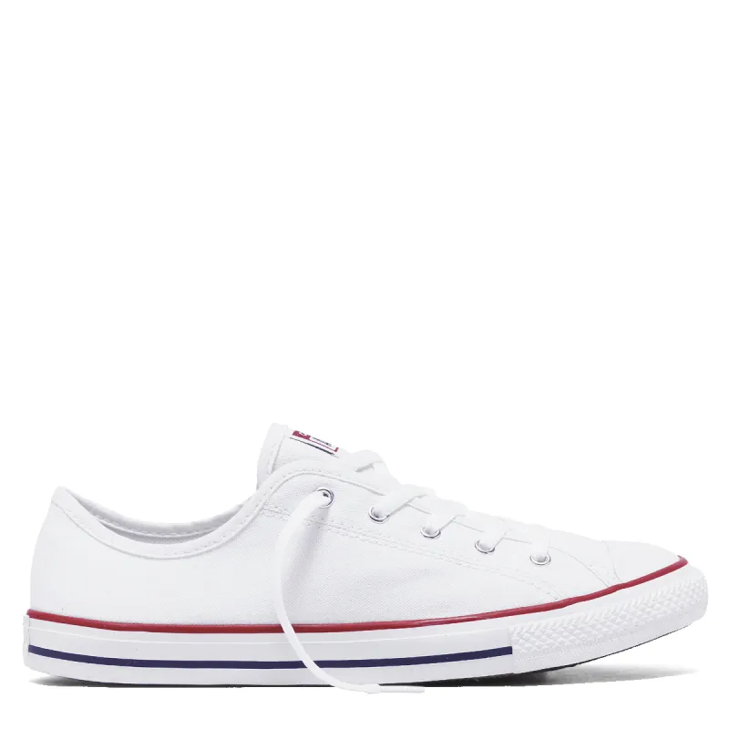 CONVERSE WOMEN'S CHUCK TAYLOR ALL STAR DAINTY CANVAS LOW TOP WHITE SHOE sold by INSPORT