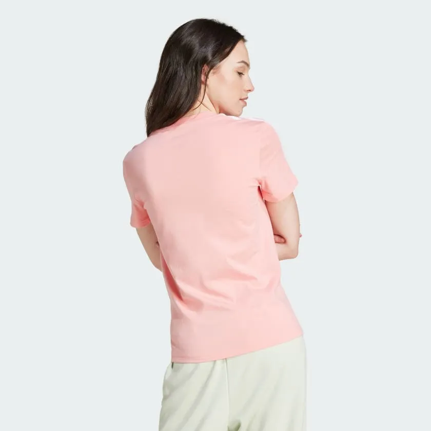 ADIDAS WOMEN'S ESSENTIALS SLIM 3-STRIPES PINK TEE sold by INSPORT product image thumbnail 4