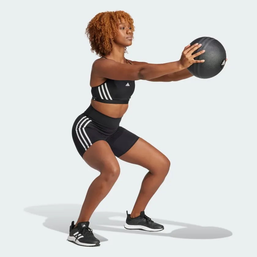 Adidas Women's Aeroreact Training Light 3-Stripes Black Bra sold by INSPORT product image thumbnail 5