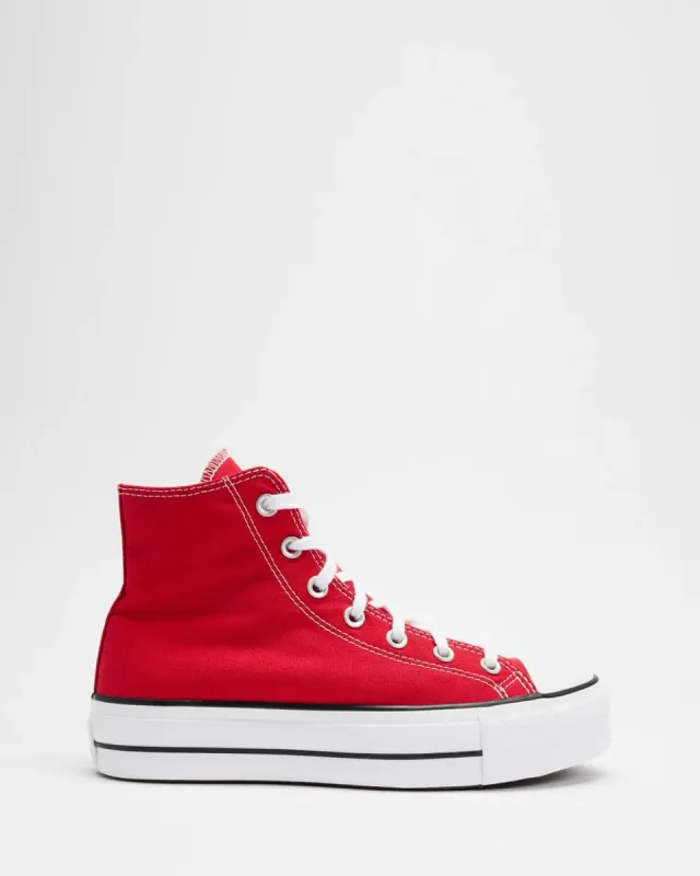 CONVERSE WOMEN'S CHUCK TAYLOR LIFT RED SNEAKER SHOES sold by INSPORT