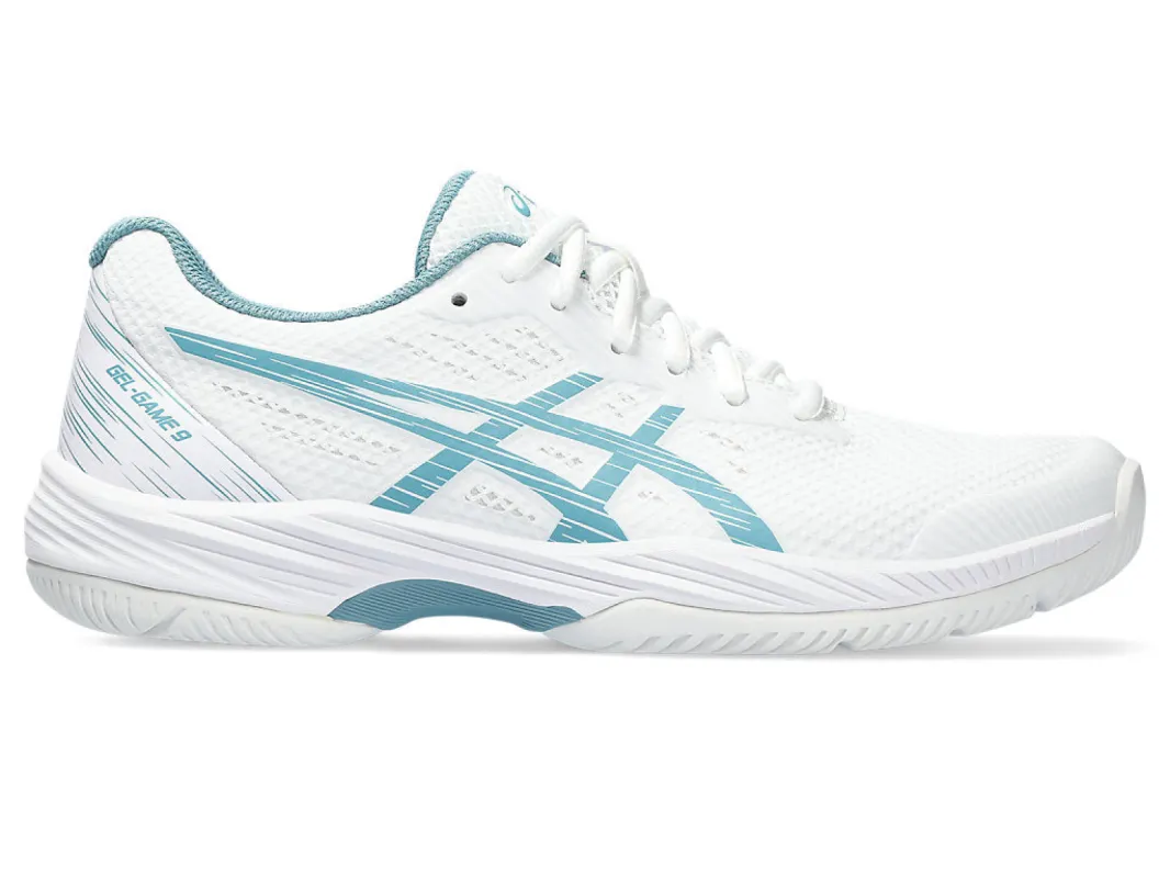 ASICS WOMEN'S GEL GAME 9 WHITE/BLUE NETBALL SHOES sold by INSPORT
