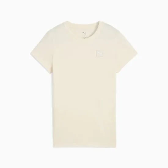 PUMA WOMEN'S ESSENTIALS ELEVATED NO DYE BEIGE TEE sold by INSPORT product image thumbnail 2