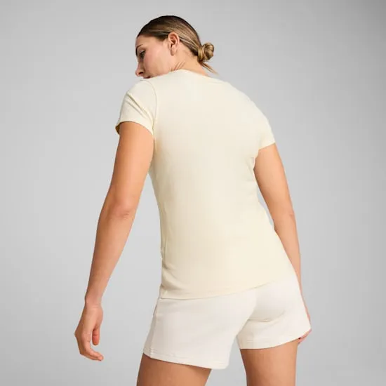 PUMA WOMEN'S ESSENTIALS ELEVATED NO DYE BEIGE TEE sold by INSPORT product image thumbnail 3