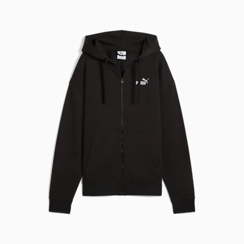 Puma Women'S Essentials Small Logo Fleece Full-Zip Black Hoodie sold by INSPORT