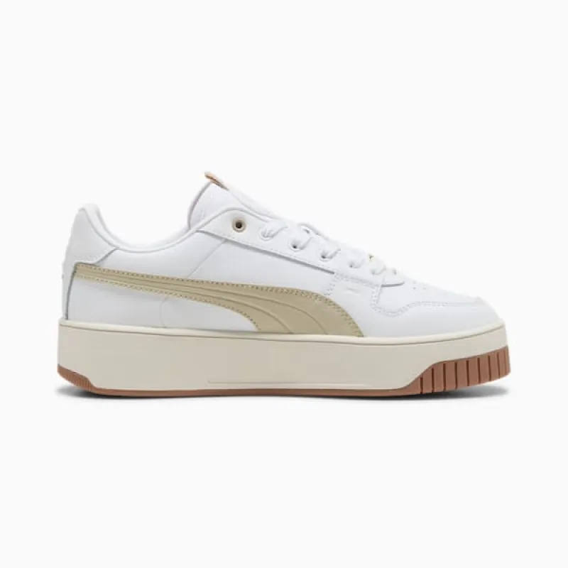 PUMA WOMEN'S CARINA LUX DUST/GOLD SNEAKER SHOES made by Puma
