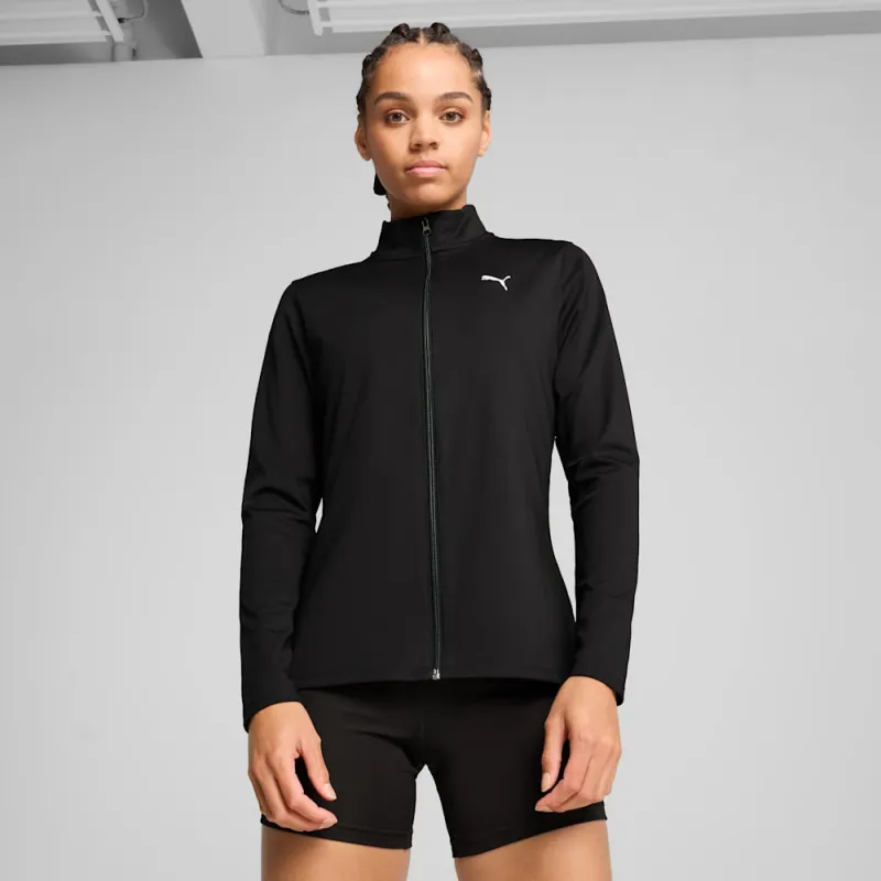 PUMA WOMEN'S STRONG FULL-ZIP BLACK JACKET made by Puma