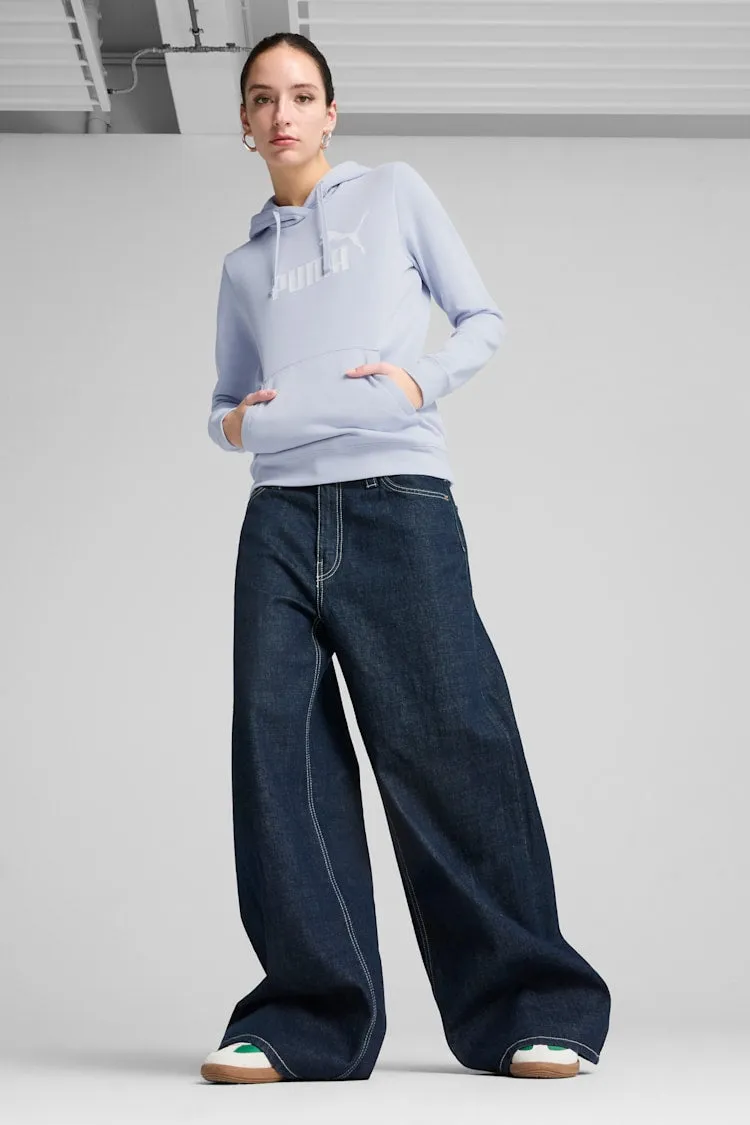 Puma Women's Essentials Logo Fleece Blue Hoodie sold by INSPORT product image thumbnail 4