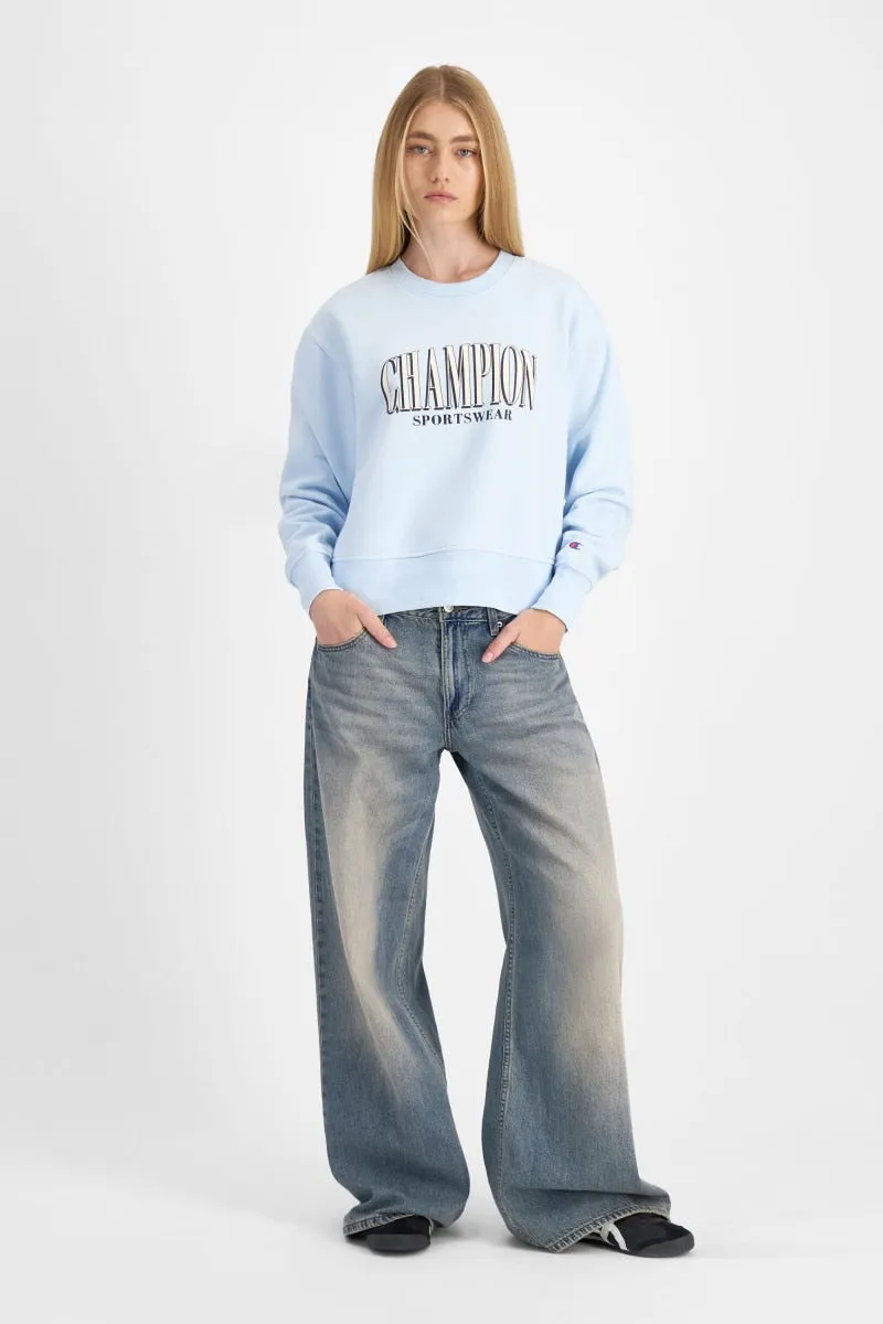 CHAMPION WOMEN'S GRAPHIC CREW BLUE SWEATSHIRT sold by INSPORT product image thumbnail 4
