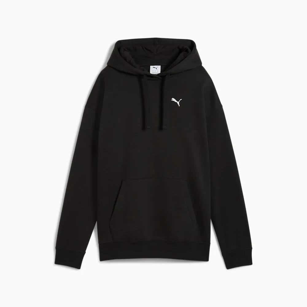 PUMA WOMEN'S ESSENTIALS SMALL LOGO RELAXED FLEECE BLACK HOODIE sold by INSPORT product image thumbnail 2