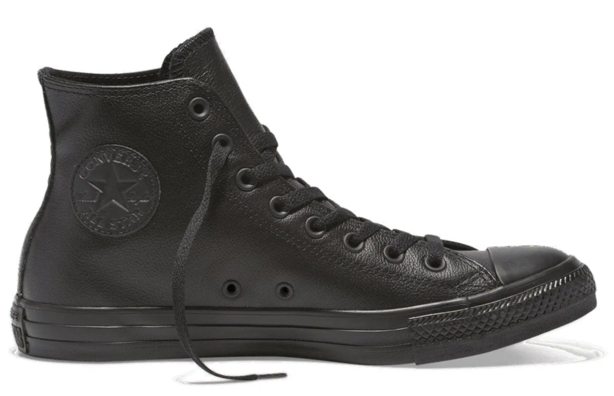 Converse Women's Chuck Taylor All Star High Top Triple Black Leather Shoe sold by INSPORT