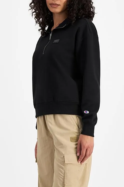 CHAMPION WOMEN'S ROCHESTER BASE BLACK QUARTER ZIP sold by INSPORT product image thumbnail 2