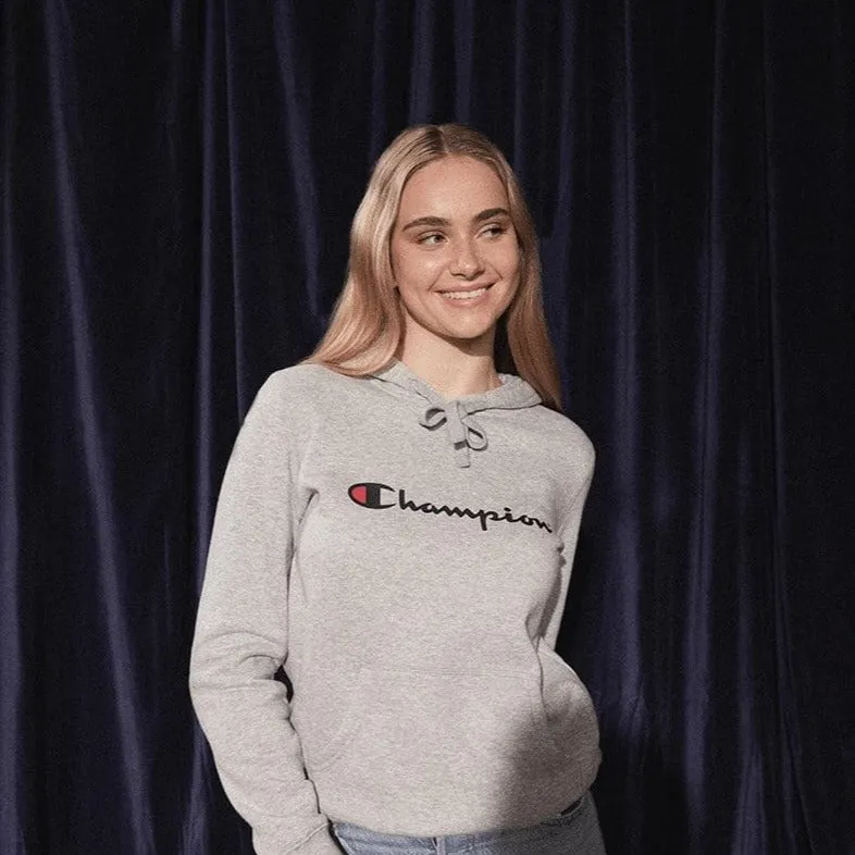 CHAMPION WOMEN'S SCRIPT OXFORD HEATHER GREY HOODIE sold by INSPORT product image thumbnail 2