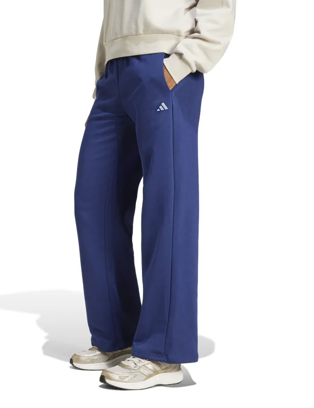 ADIDAS WOMEN'S FEELCOZY OPEN HEM FLEECE BLUE TRACKPANT made by Adidas
