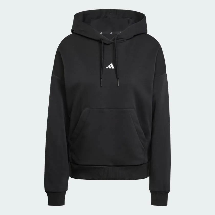ADIDAS WOMEN'S SMALL LOGO FEELCOZY FLEECE BLACK HOODIE sold by INSPORT product image thumbnail 2