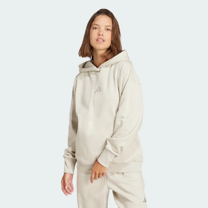 ADIDAS WOMEN'S ALL SZN FLEECE LOOSE ALUMINA BEIGE HOODIE sold by INSPORT