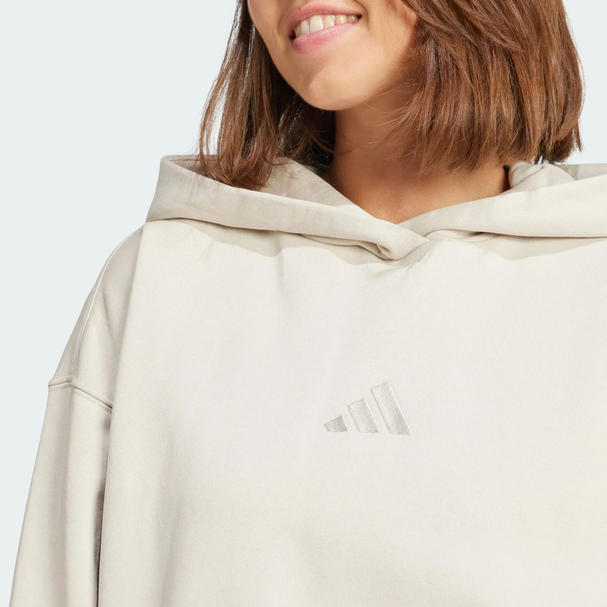 ADIDAS WOMEN'S ALL SZN FLEECE LOOSE ALUMINA BEIGE HOODIE sold by INSPORT product image thumbnail 5