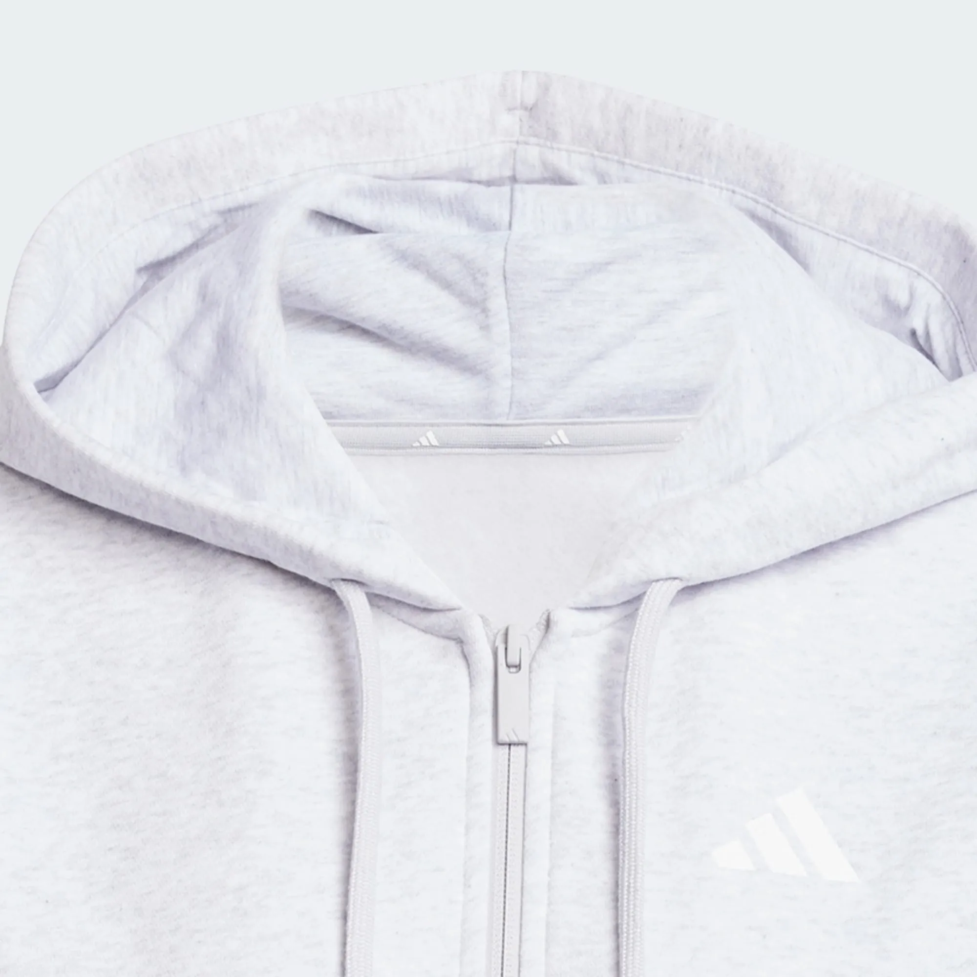 Adidas Women's 3-Stripes Fleece Full Zip Grey Jacket sold by INSPORT product image thumbnail 5