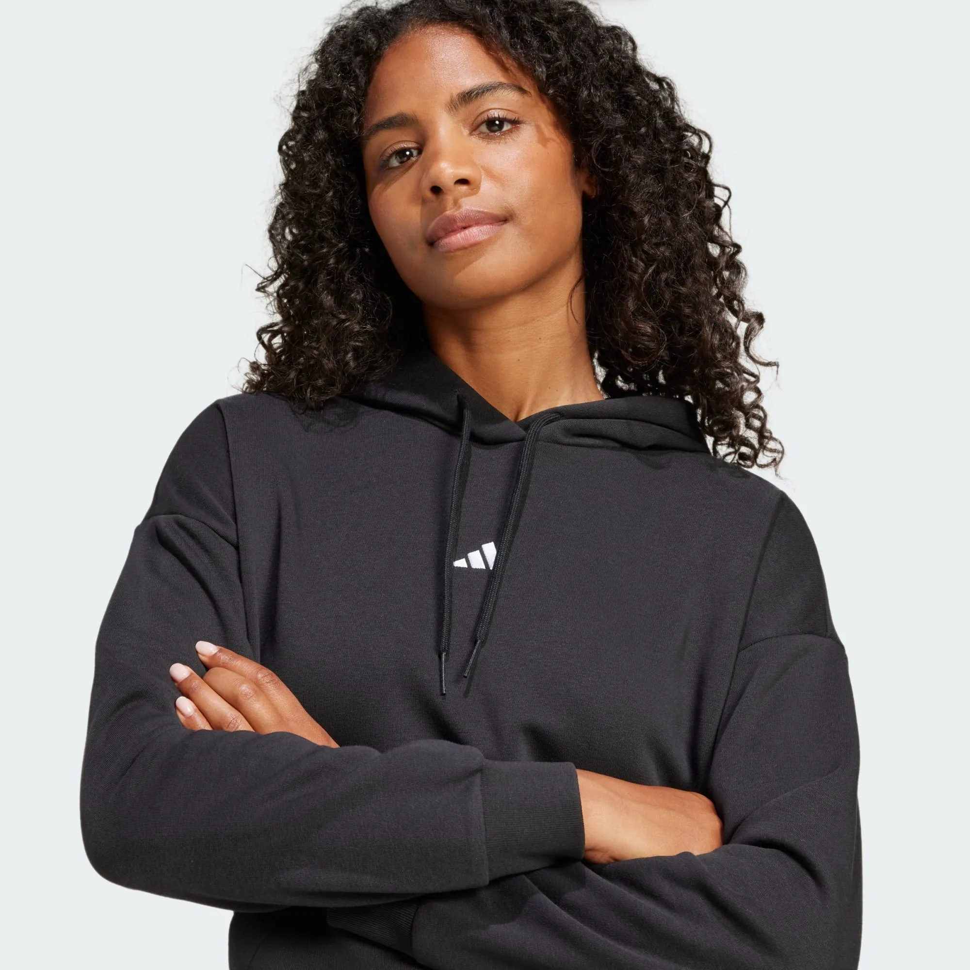 ADIDAS WOMEN'S SMALL LOGO FEELCOZY FLEECE BLACK HOODIE sold by INSPORT product image thumbnail 5