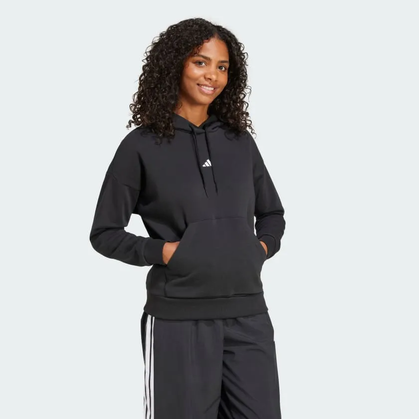 ADIDAS WOMEN'S SMALL LOGO FEELCOZY FLEECE BLACK HOODIE sold by INSPORT product image thumbnail 3