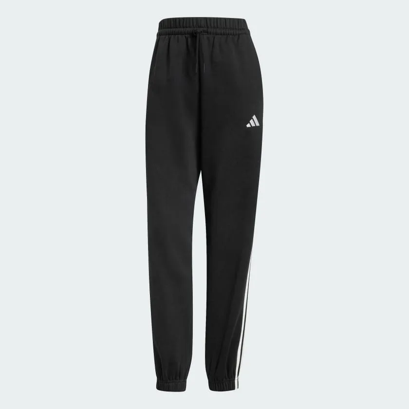 Adidas Women's 3-Stripes Fleece Black Trackpant sold by INSPORT product image thumbnail 2