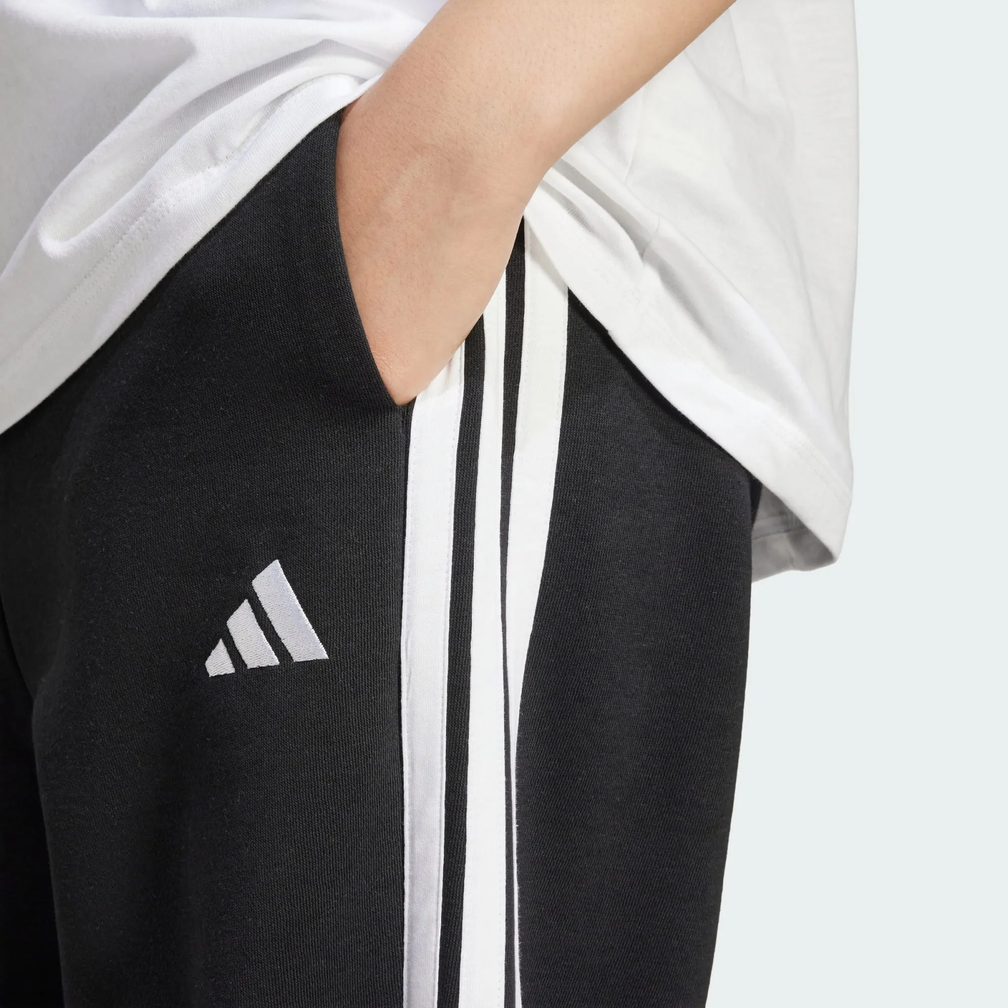Adidas Women's 3-Stripes Fleece Black Trackpant sold by INSPORT product image thumbnail 5