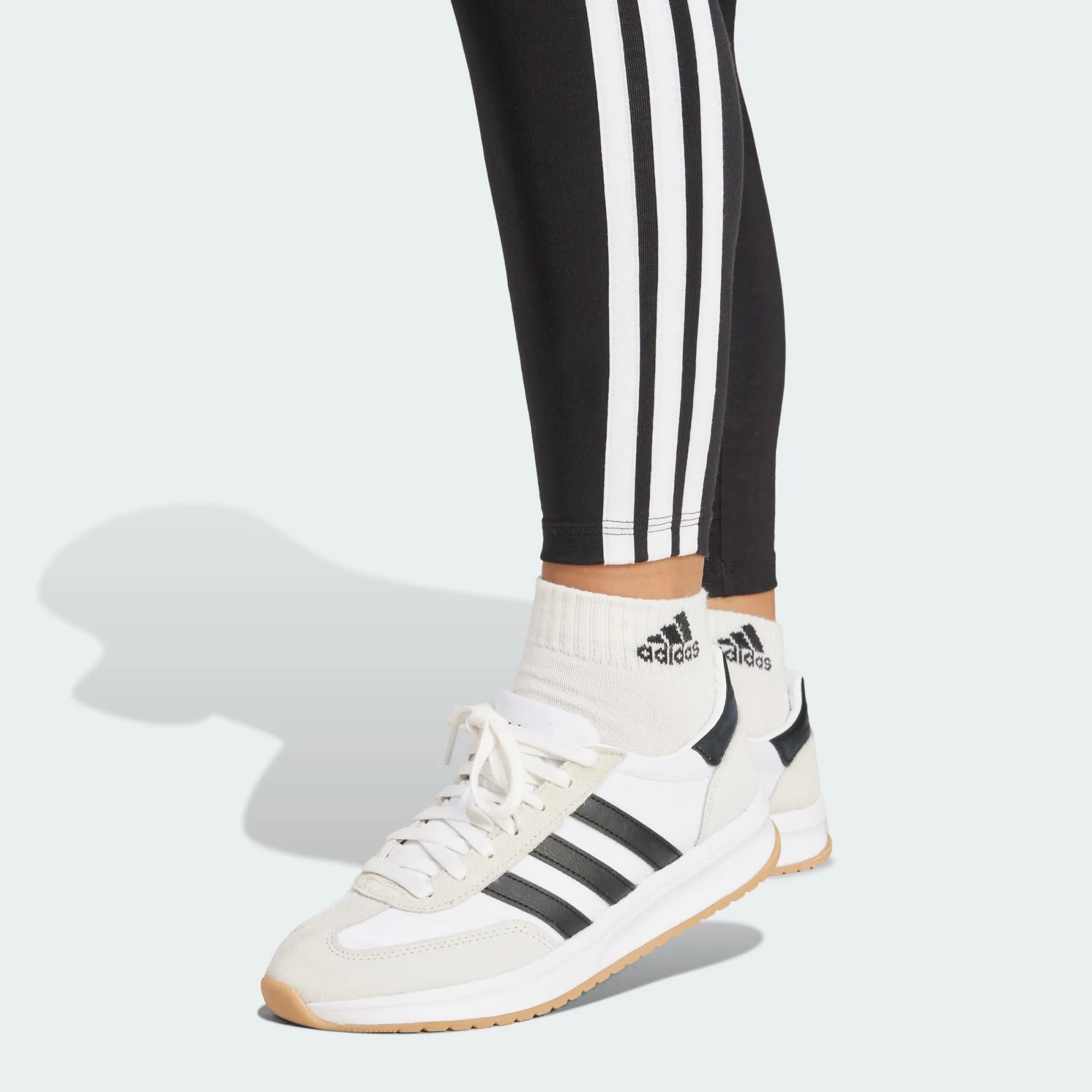 ADIDAS WOMEN'S COTTON 3-STRIPES BLACK TIGHT sold by INSPORT product image thumbnail 5