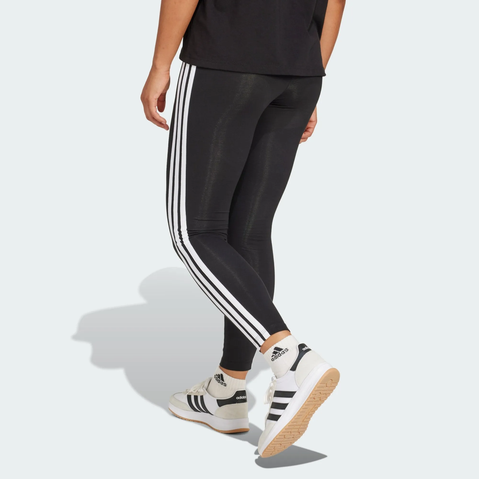 ADIDAS WOMEN'S COTTON 3-STRIPES BLACK TIGHT sold by INSPORT product image thumbnail 3