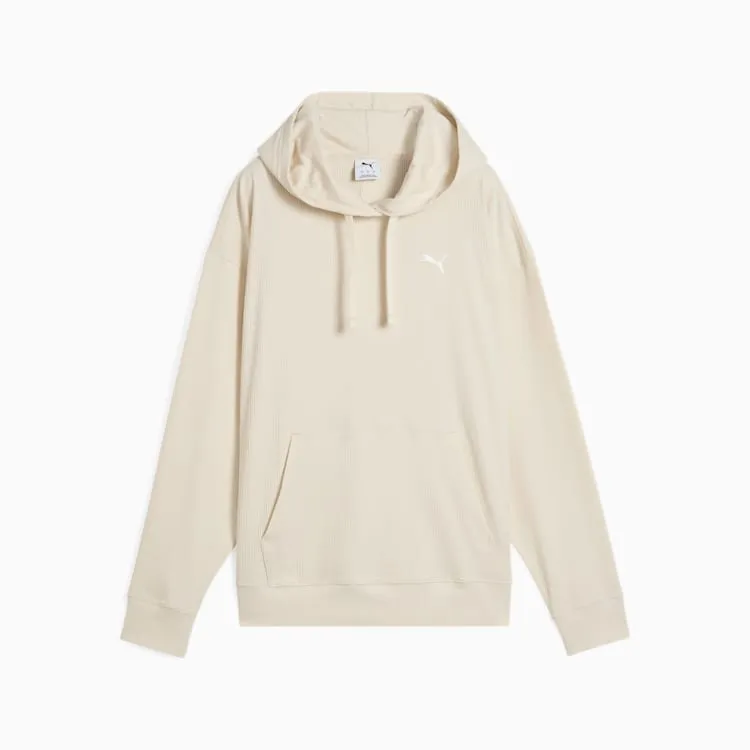 Puma Women's Essentials Elevated Ribbed Cream Hoodie sold by INSPORT product image thumbnail 2