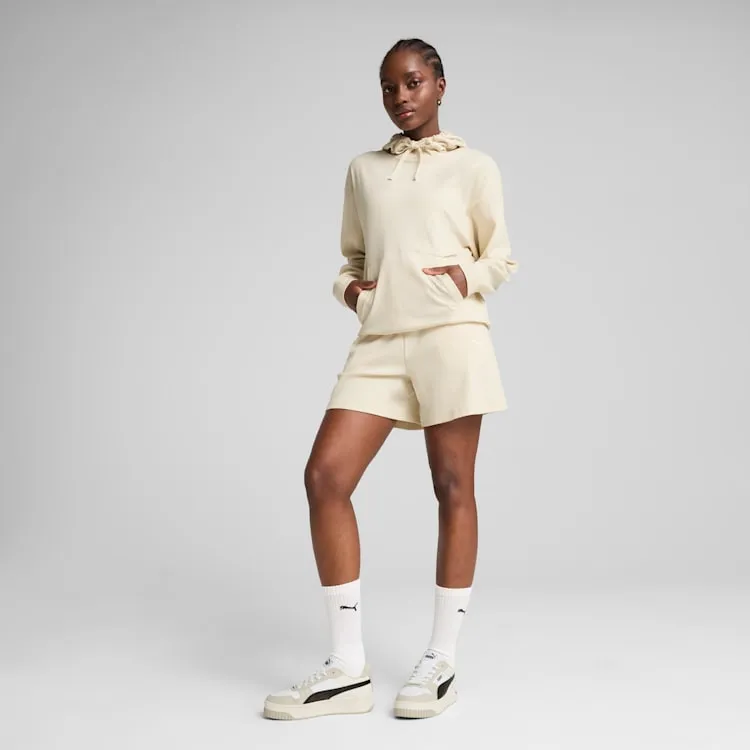 Puma Women's Essentials Elevated Ribbed Cream Hoodie sold by INSPORT product image thumbnail 4