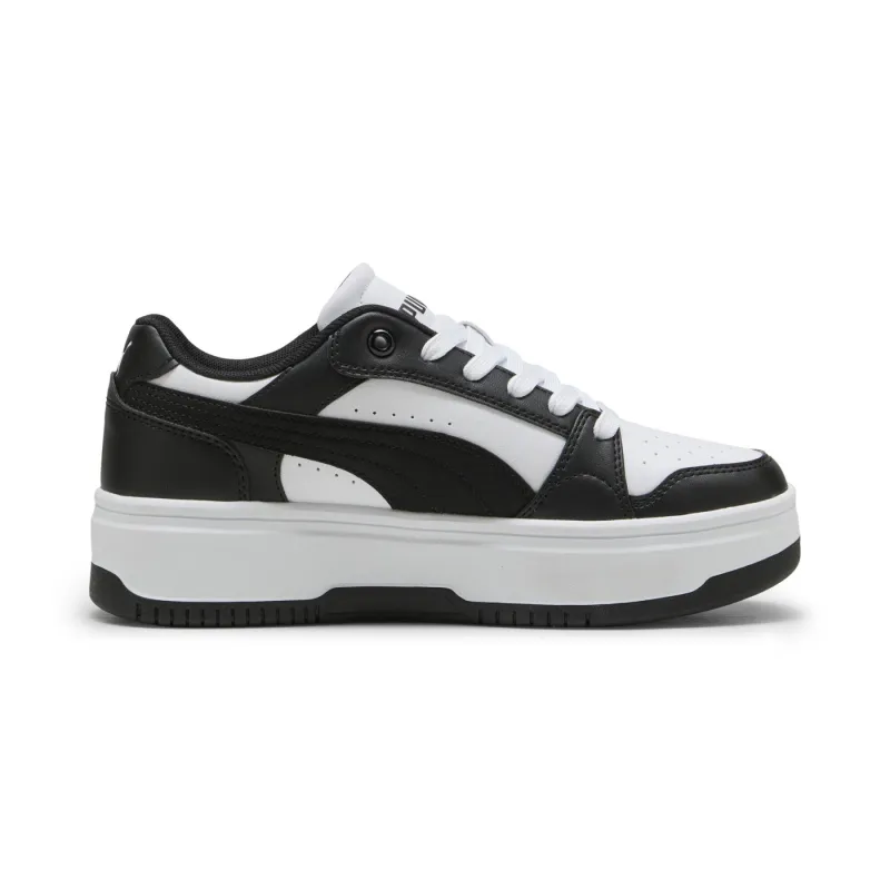 PUMA WOMEN'S REBOUND V6 LOW WHITE/BLACK SNEAKER SHOES made by Puma