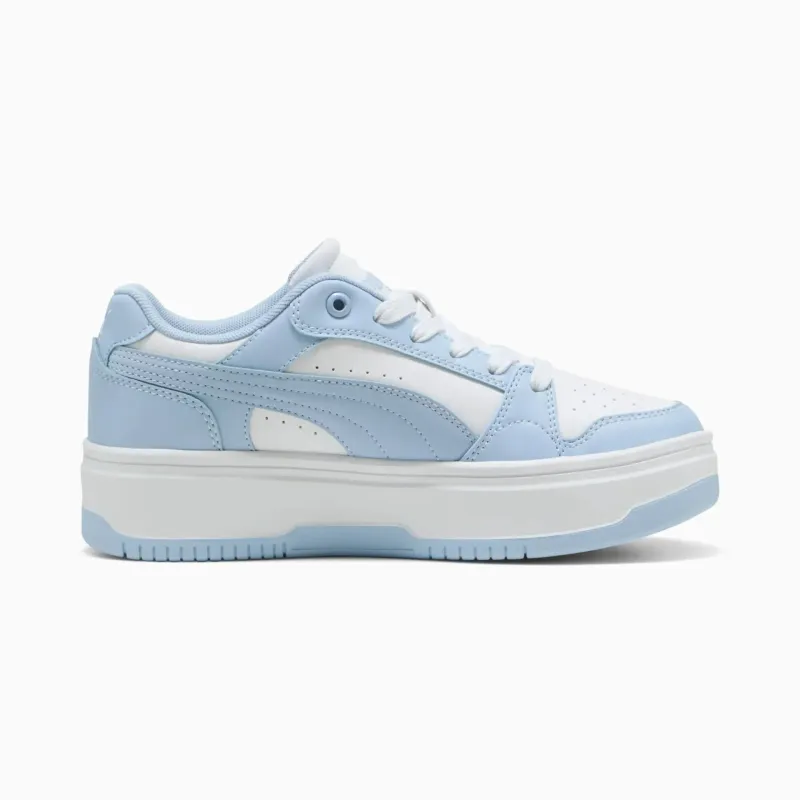 PUMA WOMEN'S REBOUND V6 LOW WHITE/SKY BLUE SNEAKER SHOES sold by INSPORT