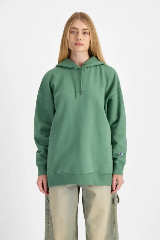 Champion Women's Script Tonal Oversized Green Hoodie sold by INSPORT