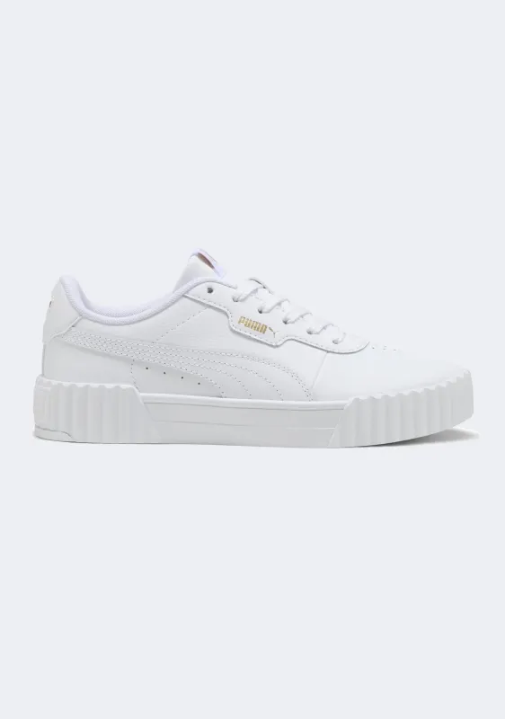 Puma Womens Carina 3.0 White Sneaker Shoes sold by INSPORT