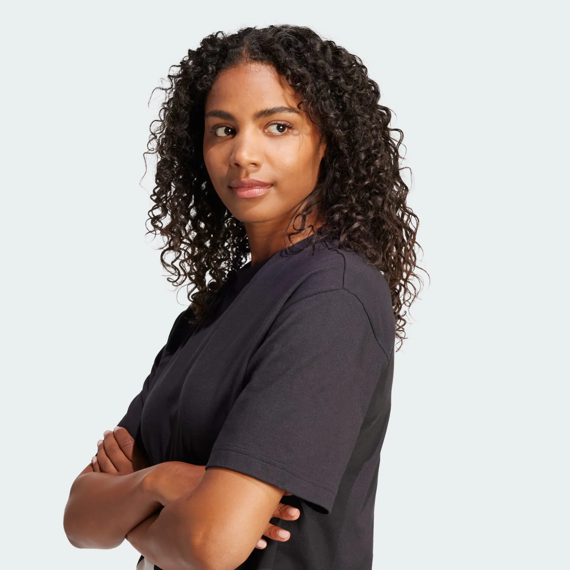 Adidas Women's Big Logo Crop Black Tee sold by INSPORT product image thumbnail 5