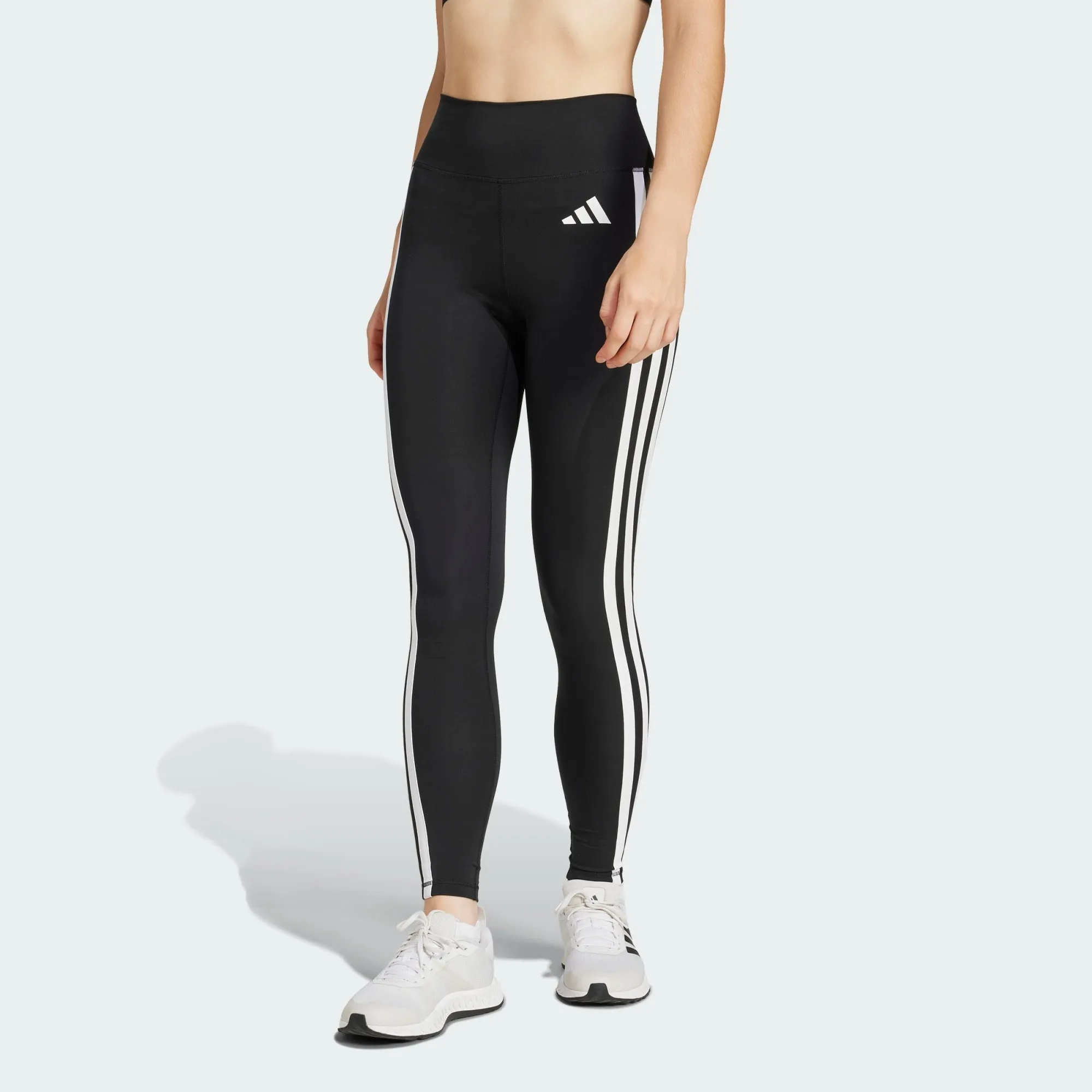 Adidas Women's Optime Essential 3-Stripes 7/8 Black Leggings sold by INSPORT