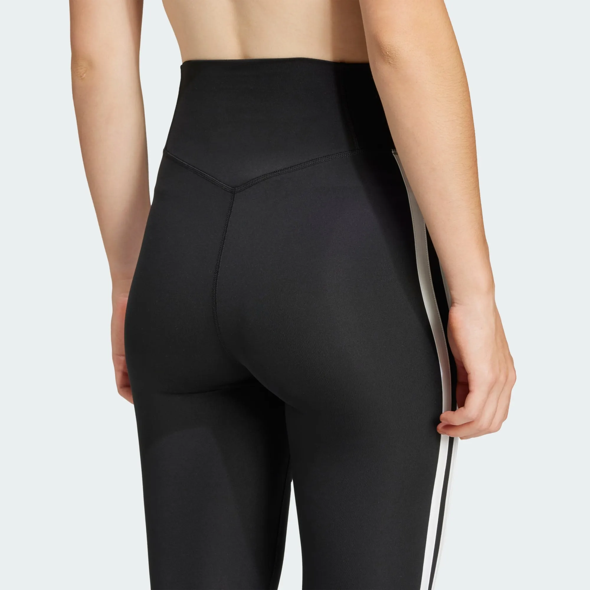 Adidas Women's Optime Essential 3-Stripes 7/8 Black Leggings sold by INSPORT product image thumbnail 5