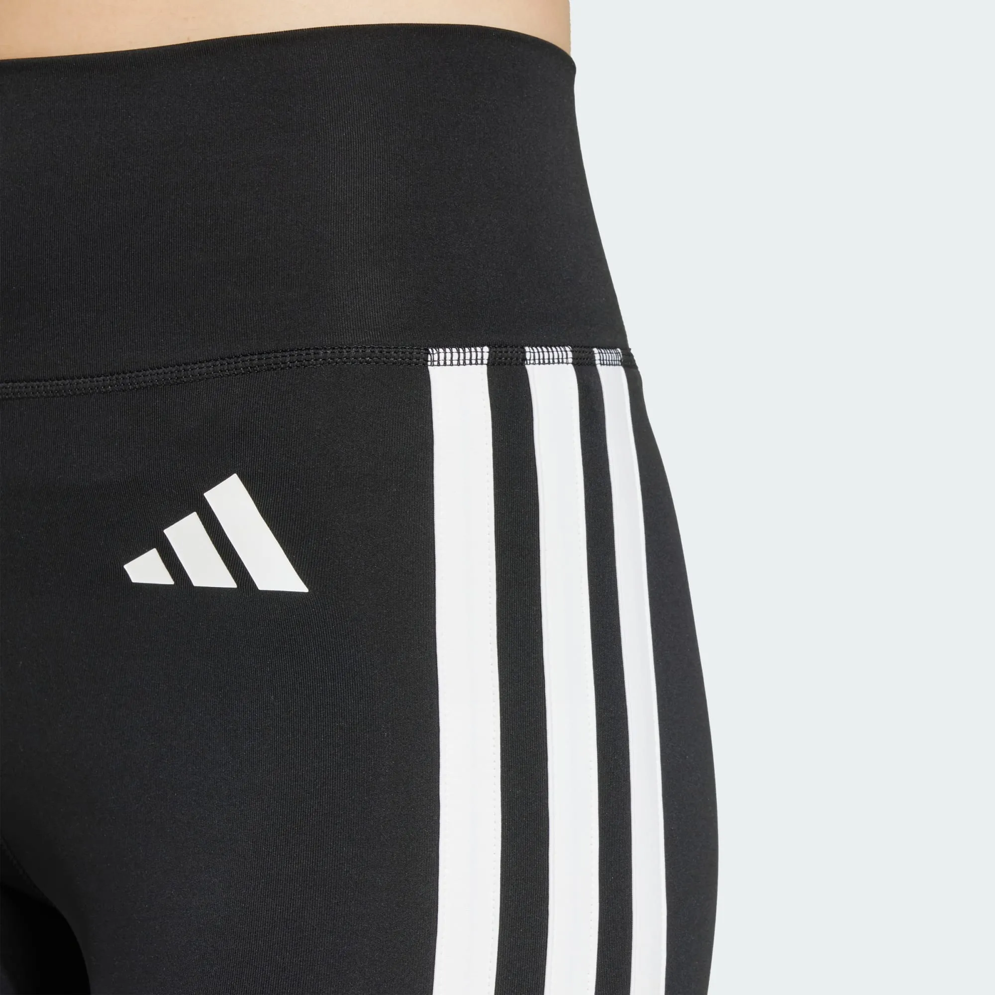 Adidas Women's Optime Essential 3-Stripes 7/8 Black Leggings sold by INSPORT product image thumbnail 4