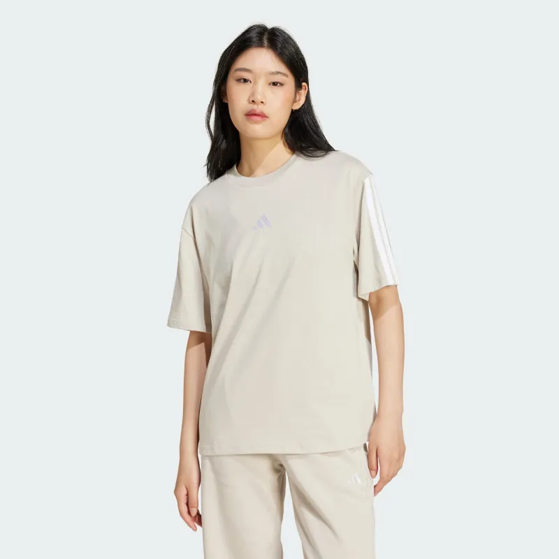 Adidas Women's 3-Stripes Boyfriend Alumina Tee sold by INSPORT