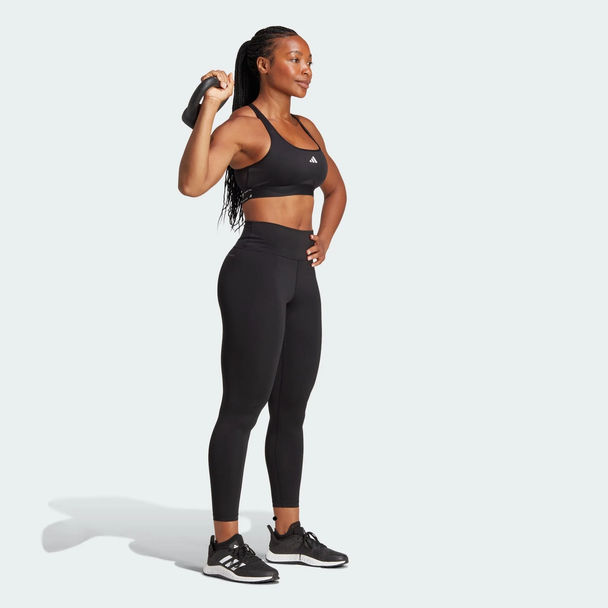Adidas Women's Powerreact Training Medium-Support Black Bra sold by INSPORT product image thumbnail 3