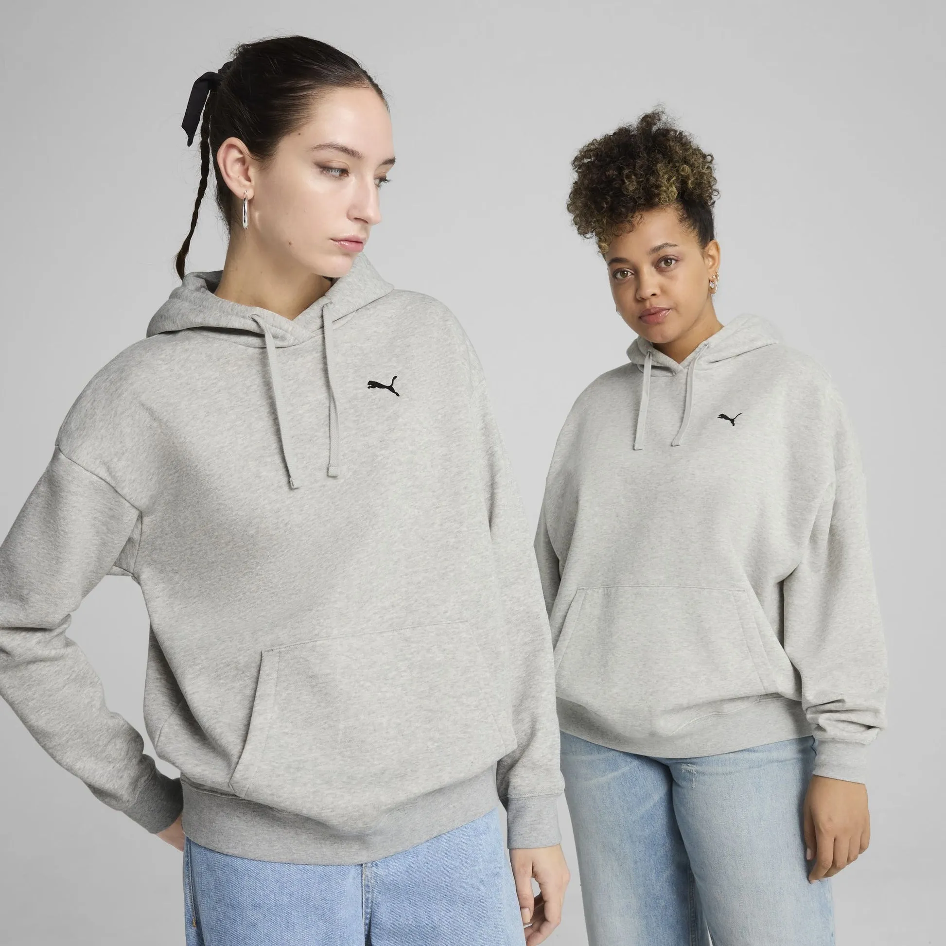 PUMA WOMEN'S ESSENTIALS RELAXED GREY HOOD sold by INSPORT