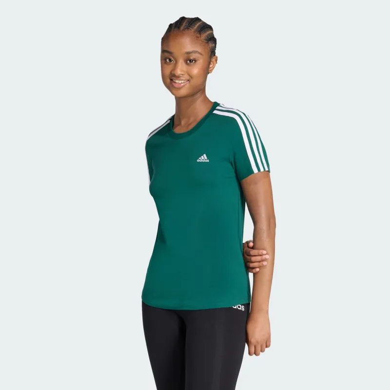 Adidas Women's 3-Stripes Green Tee made by Adidas