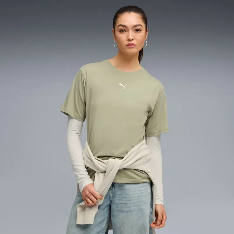 Puma Women's Essentials Relaxed Lux Army Tee sold by INSPORT