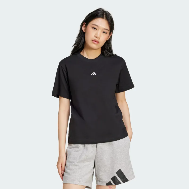 Adidas Women's Essentials Small Logo Black Tee sold by INSPORT